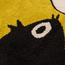 JOCOMOMOLA 62374 Piopio Toilet Mat, Approx. 22.8 x 23.6 inches (58 x 60 cm), Yellow