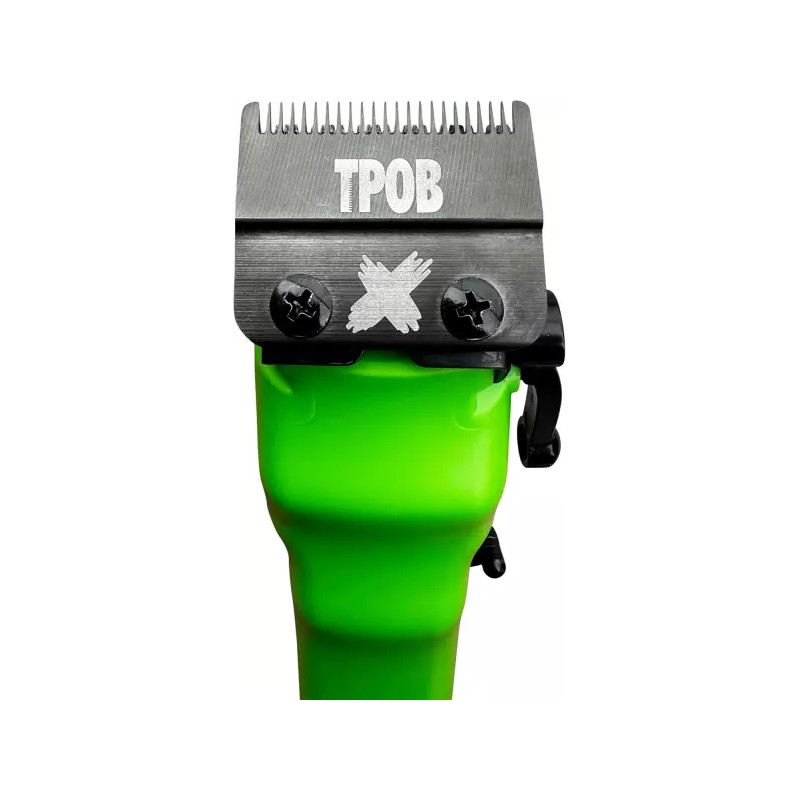 TPOB 매트 그린 케이스와 X 페이드 블레이드가 있는 6800 RPM