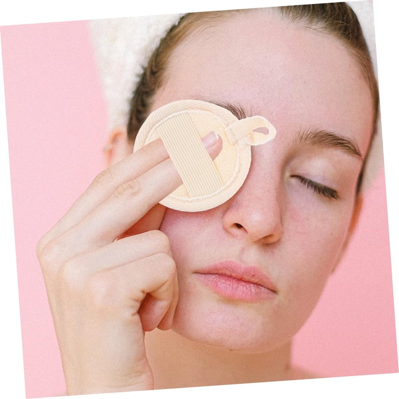 SAFIGLE 3pcs Cotton Exfoliating Bath Shower Loofah Sponge Scrubber Face