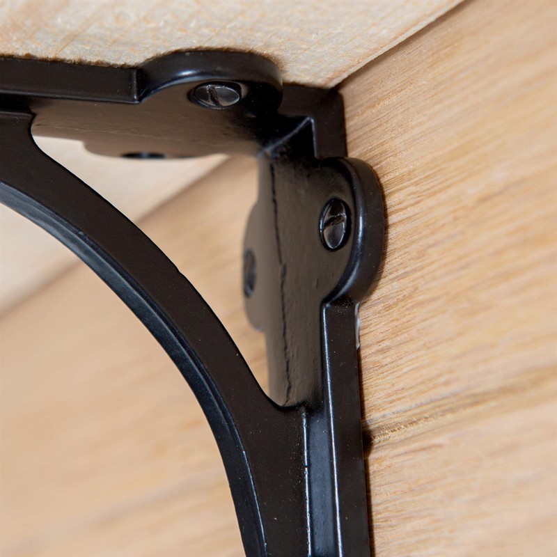 Hammer and Tongs - Curved Iron Shelf Bracket - D100mm