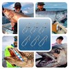 SINGMATOOLS 100 Pack Dual snap Lock Fish Sinker Clips snap