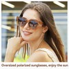 Kepoita Oversized Square Polarized Sunglasses for Women Trendy Classic Retro