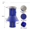 Roxx 3/4" Dry Diamond Cone Finger Chamfer Bit Milling Ceramic