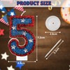 laackys red and Blue Sequined Number Candles American Flag Birthday