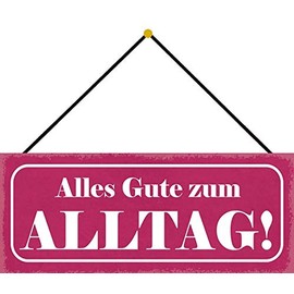 Schatzmix Tin-Plate Sign, Sheet metal, Multicoloured, 27x10 cm