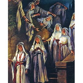 Catholic print picture - Parable of the Ten Virgins C - 8" x 10" ready to be framed