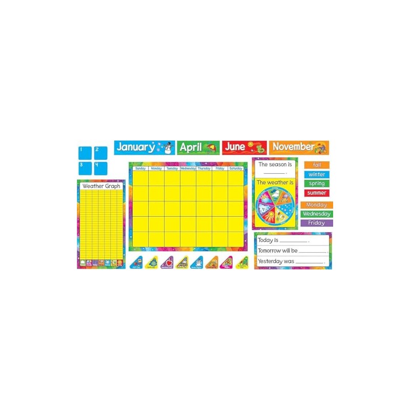 TREND enterprises, Inc. T-8096 Year Around Calendar Bulletin Board Set