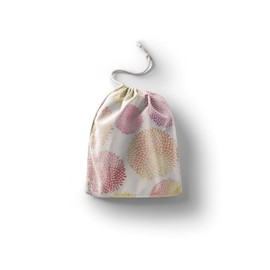 Le Jardin du Lin Printed Cotton Bags with Drawstring, Shopping Bag, Fabric Bag, Fabric Bag, Vegetable Bag, Reusable, Environmentally Friendly, Multipurpose, Foldable, Size: 20 x 30 cm