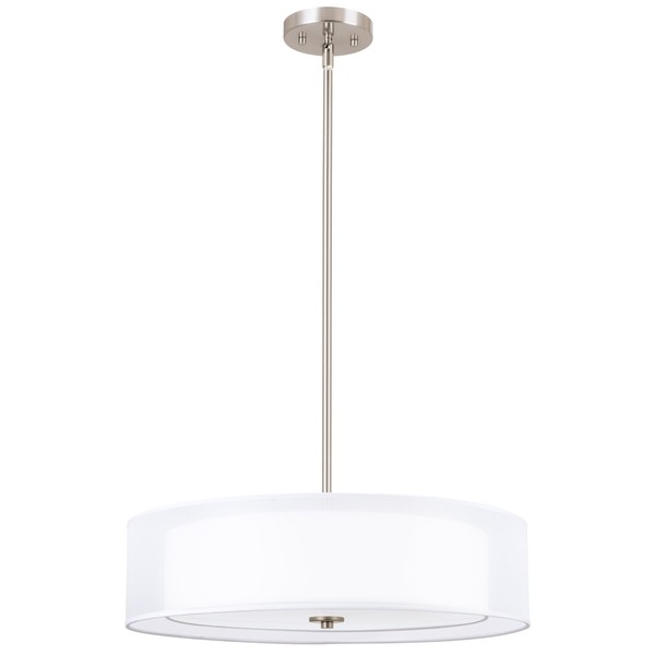 Kira Home Lindos 20" Modern 3-Light Double Drum Chandelier +
