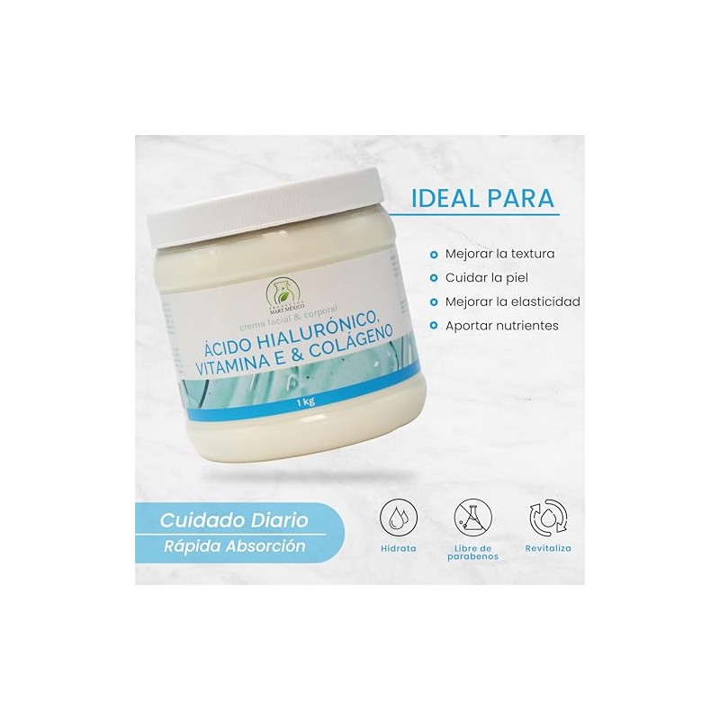 Productos Mart México Crema De Colágeno, Vitamina E Ácido Hialuronico