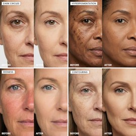 Prime Prometics Lápiz corrector perfeccionador para mujeres maduras, cubre ojeras, manchas de la edad y enrojecimiento, cobertura media a alta, uso im