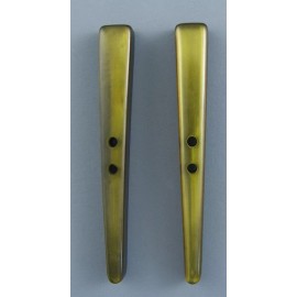 Unbranded LONG  TAPERED OLIVE GREEN TOGGLE FOR SEWING AND KNITTING - SET OF 2