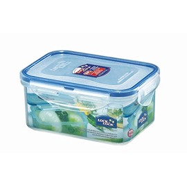 Lock & Lock Frischhaltedose, Vorratsdose, transparent, 600 ml, rechteckig, 6 Stück, 151 x 108 x 45 mm