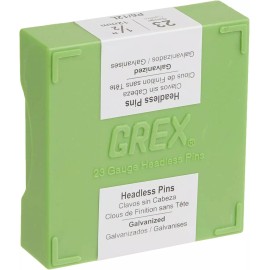 Micro Pins - 21Ga & 23Ga GREX P6/12L 23 Gauge 1/2-Inch Length Headless Pins (10,000 per box)