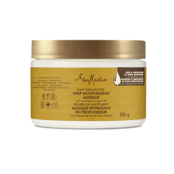 Shea Moisture Deep Moisturizing Hair Mask repairs visible signs of damage Raw Shea Butter paraben-free deep conditioner 326 g