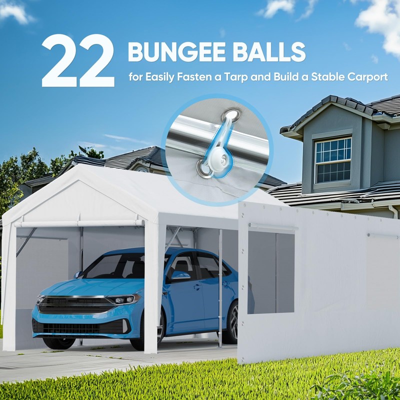 ADVANCE OUTDOOR Replacement Mesh Window Sidewall Tarp for 10/12x20 ft