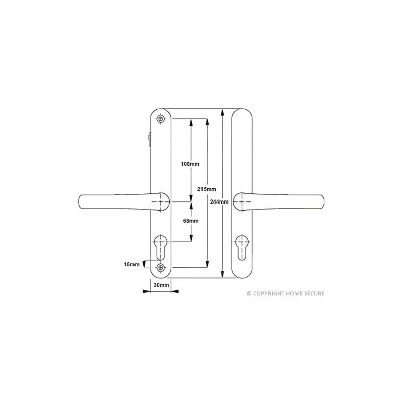 Fullex 68 PZ - Gold - Lever Lever uPVC Door