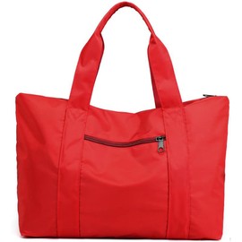 Jotml Tote Bag, 6 Colors, Large Capacity, Nylon, 2-Way, Shoulder Bag, Unisex, Waterproof, red