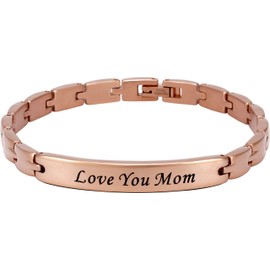 Smarter LifeStyle Elegant MOM Bracelet for Women - Cute Adjustable Bracelet for MOM, Womens Jewelry, Womens Bracelets Mother Bracelets For Women Mom Gifts ("Love You Mom" - Rose Gold Bracelet)