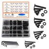 HVDHYY M3 M4 M5 M6 Nut and Bolt Set Black