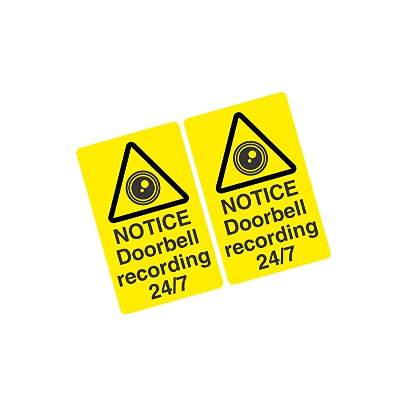 Security Smart Video Door Bell/Doorbell Recording Sticker 40mm x 65mm