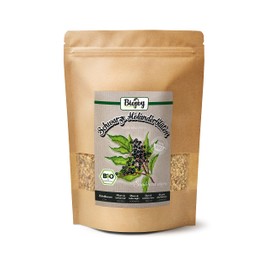 Biojoy Organic Elderflower Tea (250 g), Black Elderflower Dried and Cut, Elderberry Tea (Sambucus nigra)