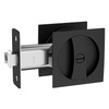 Haidms Black Pocket Door Hardware, Pocket Door Lock Matte Black,