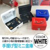 ENN LLC Mini Handheld Safe with Key for Home (White)