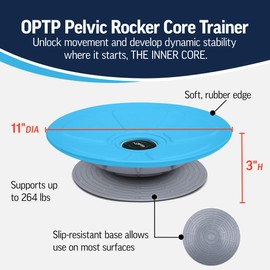 OPTP Pelvic Rocker Core Trainer – Balance Disc for Core Stability, Pelvic Floor Training, and Ab Exercise - Core Strength Exercise Trainer for Stability