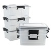 Sosody 6-Pack 12 Quart Clear Storage Latching Box, Plastic Latch