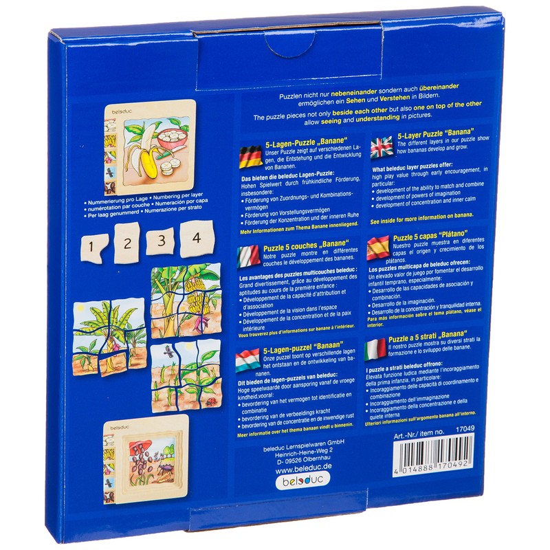 Beleduc 5 Layer Banana Puzzle