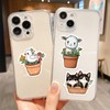 50Pcs Potted Animals Stickers,Cartoon Aesthetic Stickers,Vinyl Waterproof Cute Animals Stickers,for