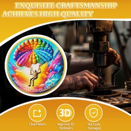 Skydiving Sobriety Coin, Strength in Clarity AA Medallion - Inspirational Recovery Chip with Token Capsule, Alcoholics Anonymou Sobriety Gifts for Men Women Sponsor