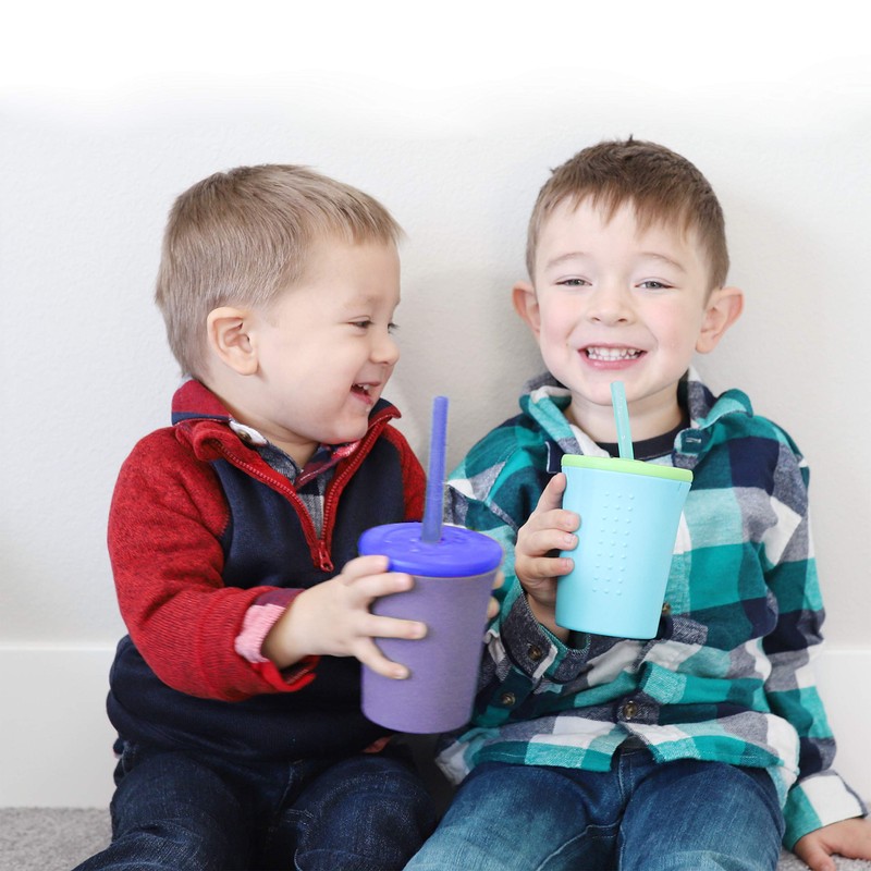 Evenflo GoSili Straw Cup, 12oz. Purple/Cobalt