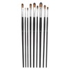 9Pcs Painting Brush Good Pigment Adsorption Round Flat Head Art