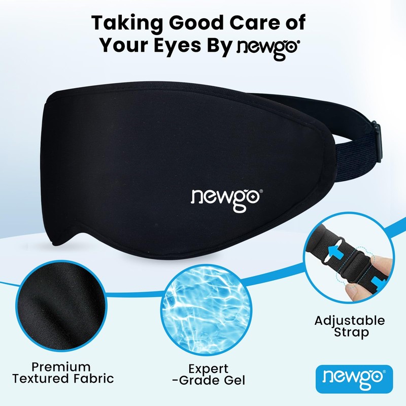 NEWGO Eye Mask Cooling Gel Cooling Mask Warm/Cold Therapy
