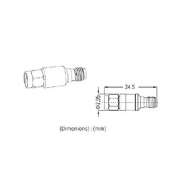 SMA-JK Male to Female RF 2W 6GHz 50ohm Coaxial Block DC Blocker (10dB)