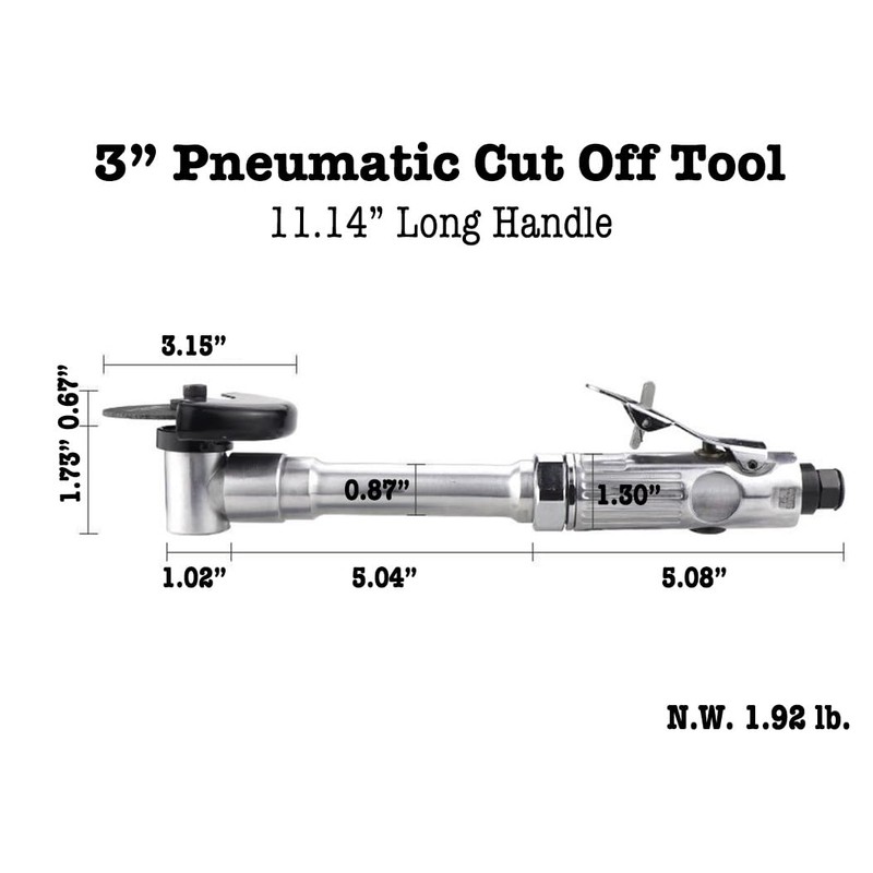 Generic 3” Pneumatic Cut Off Tool, 18000RPM Air Grinder, Extended