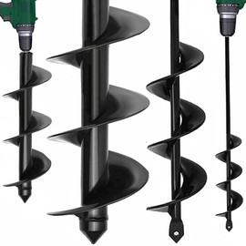 TCBWFY Garden Auger Drill Bit for Planting 1.6"x16.5"and 3.5"x16",Heavy Duty Bulb Planter Tool for Digging Holes,Compatible with 3/8" Hex Drive Drill | TCBWFY