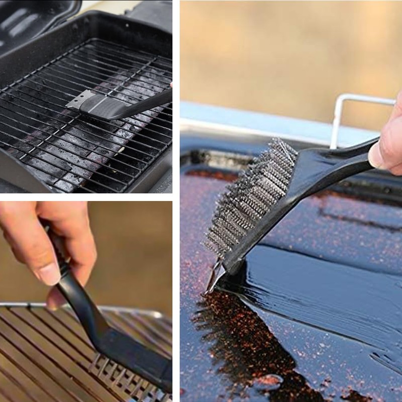 ZINNIAUK BBQ Cleaning Brush Easy to Store Handy Tool Ideal