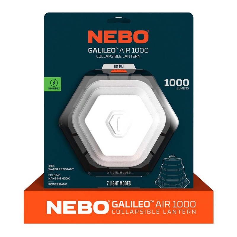 NEBO Galileo AIR 1000 | Powerful 1000 Lumen Lantern, White
