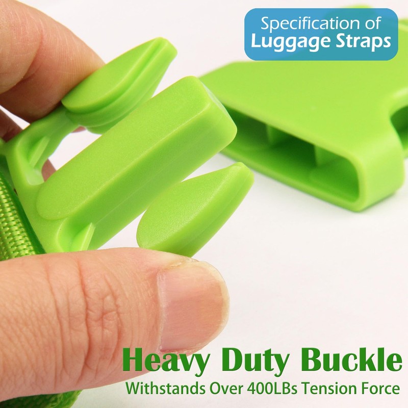 TRANVERS Ultra Long Heavy Duty Luggage Straps for Suitcases/Uprights/Duffels/Bags, 79"