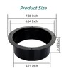 Duct Connector Flange 6"(5.75 Inch) Black Plastic Straight Dryer Vent