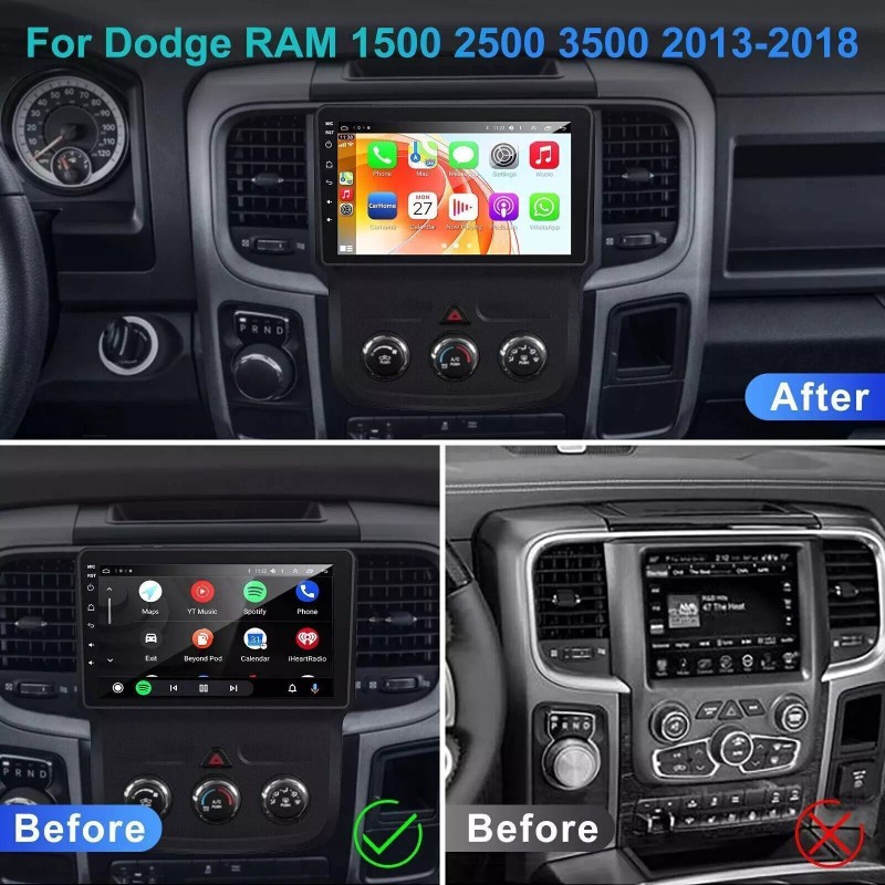 Unbranded Car Stereo For 2013-2018 2+32G Dodge Ram 1500 2500