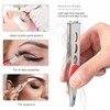 Professional tweezers with steel LED light for eyebrow and hair