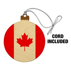 GRAPHICS & MORE Canada Country Flag Wood Christmas Tree Holiday Ornament