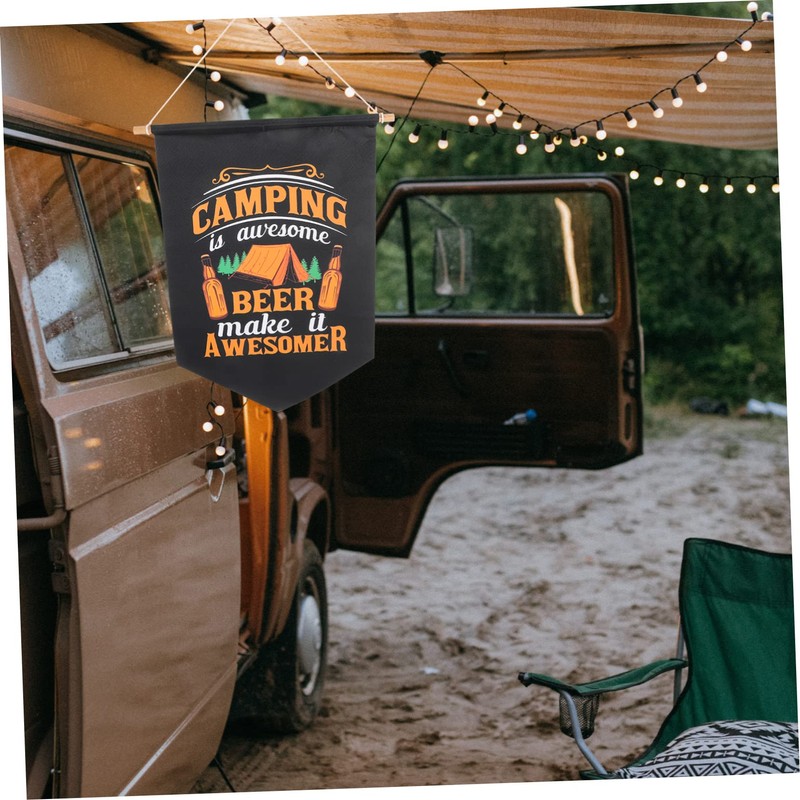 Mipcase Camping Flag Banner Triangle Bunting Decoration Durable Party Banner