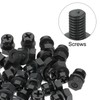 PATIKIL M6x10mm Black Nylon Bolts Plastic Nuts Full Thread Head