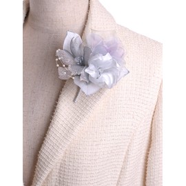 291 Satin Pearl Corsage, Made in Japan, For Kindergarten & School Entrance Ceremonies, Graduation Ceremonies, sliver