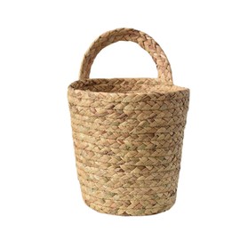 Seagrass Storage Basket Wall Hanging Basket Storage Rack Garden Plant Basket Pushgrass Hanging Basket Hanging Pot